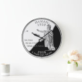 Hawaii Staat Imitate Quarter Clock Große Wanduhr (Zuhause)