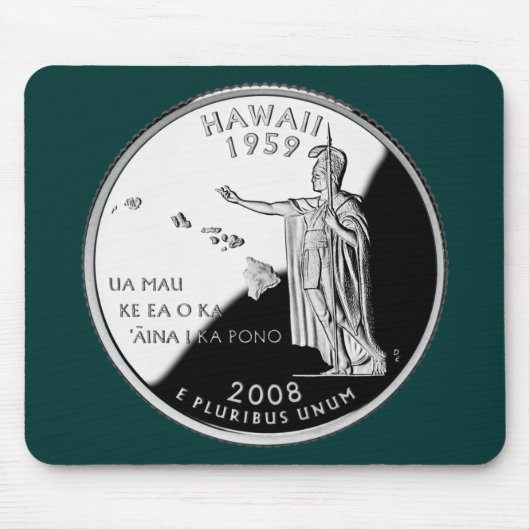 Hawaii Staat Imitate Quarter Mousepad (Vorne)