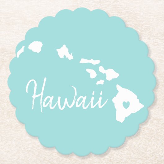 Hawaii Staat Map Liebe Zuhause stone Untersetzer (Vorderseite)