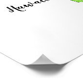 Hawaii Staat Map Wasserfarben farbenfroh Poster (Ecke)