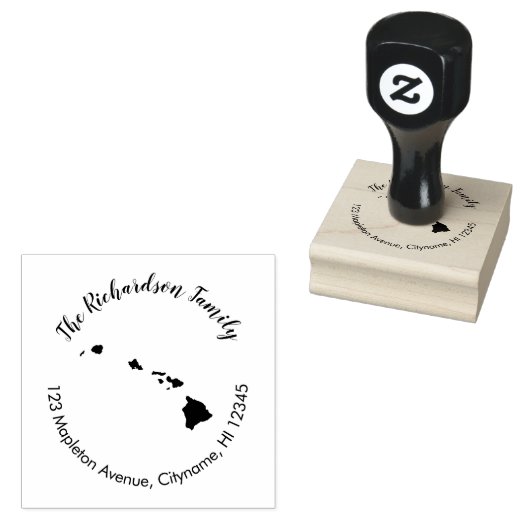 Hawaii Staat Rücksendeadresse Gummi Briefmarke Gummistempel (Stempel)