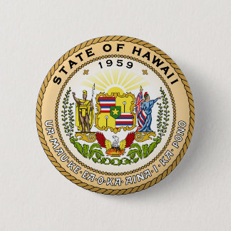 Hawaii Staat Siegel Amerikanische Republik Symbol- Button