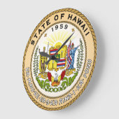Hawaii Staat Siegel Amerikanische Republik Symbol- Große Wanduhr (Winkel)