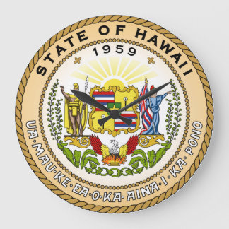 Hawaii Staat Siegel Amerikanische Republik Symbol- Große Wanduhr