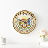 Hawaii Staat Siegel Amerikanische Republik Symbol- Große Wanduhr (Zuhause)