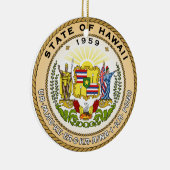Hawaii Staat Siegel Keramikornament (Rechts)