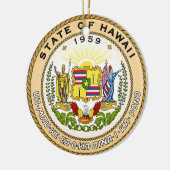 Hawaii Staat Siegel Keramikornament (Links)