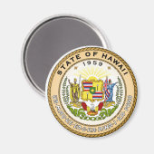Hawaii Staat Siegel Magnet (Vorderseite/Rückseite)