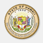 Hawaii Staat Siegel Magnet (Vorne)