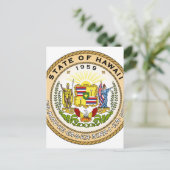 Hawaii Staat Siegel Postkarte (Stehend Vorderseite)