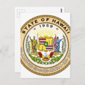 Hawaii Staat Siegel Postkarte (Vorne/Hinten)