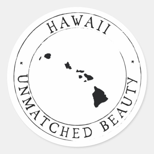 Hawaii Staat Sticker Umschlag Aufkleber (Vorderseite)