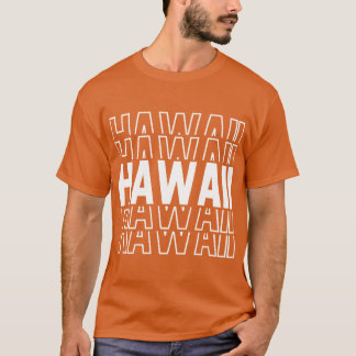 Hawaii-Staat Wiederholter Text T-Shirt