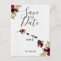 Hawaii Staat Zielort Rustikal Save the Date