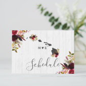 Hawaii Staat Zielort Rustikale Hochzeit Zeitplan Einladung (Stehend Vorderseite)