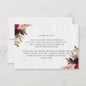 Hawaii Staat Zielort Rustikale Hochzeitdetails Einladung (Rückseite)