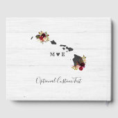 Hawaii Staat Zielort Rustikale Hochzeitmonogramm Gästebuch (Rückseite)