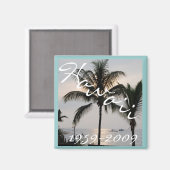 Hawaii Staatehood Jahrestag 50. Magnet (Vorderseite/Rückseite)