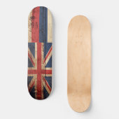 Hawaii-Staats-Flagge auf altem hölzernem Korn Skateboard (Vorderseite)