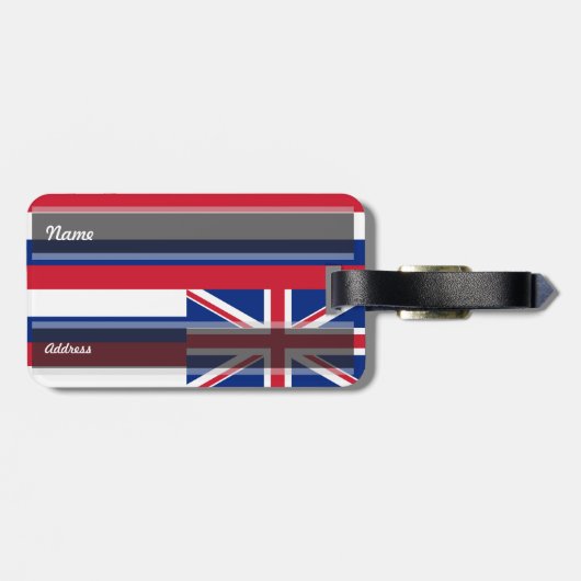 Hawaii-Staats-Flagge Gepäckanhänger (Rückseite horizontal)