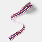 Hawaii-Staats-Flagge Satinband (Rückseite)
