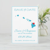 Hawaii-Staats-Karten-Save the Date Karten (Stehend Vorderseite)