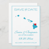 Hawaii-Staats-Karten-Save the Date Karten (Vorne/Hinten)