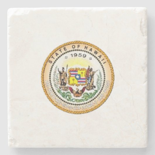 Hawaii-Staats-Siegel Steinuntersetzer (Vorderseite)