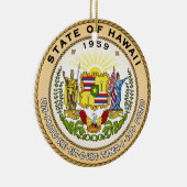 Hawaii-Staats-Siegelamerika-Republiksymbolflagge Keramikornament (Rechts)