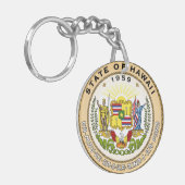 Hawaii-Staats-Siegelamerika-Republiksymbolflagge Schlüsselanhänger (Vorderseite links)