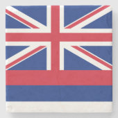 Hawaii Staatsflagge Steinuntersetzer (Vorderseite)