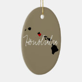 Hawaii-Stadt Keramik Ornament (Rechts)