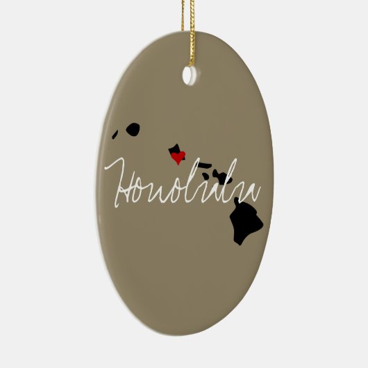 Hawaii-Stadt Keramik Ornament (Rechts)