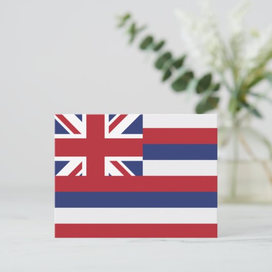 Hawaii State Flag Aloha State Union Jack Postkarte (Stehend Vorderseite)