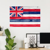 Hawaii State Flag Grunge Poster (Heimbüro)