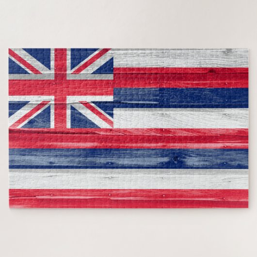 Hawaii State Flag Grunge Puzzle (Horizontal)
