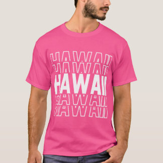 Hawaii State Wiederholter Text T-Shirt