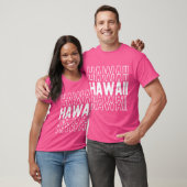 Hawaii State Wiederholter Text T-Shirt (Unisex)