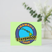 Hawaii Statehood Postkarte (Stehend Vorderseite)