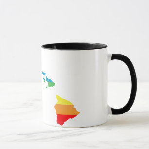 hawaii stolz. gestreift. tasse