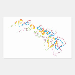 Hawaii Stolz Rechteckiger Aufkleber