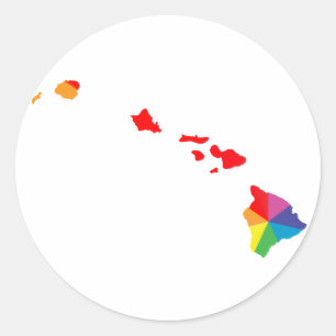 hawaii stolz. runder aufkleber