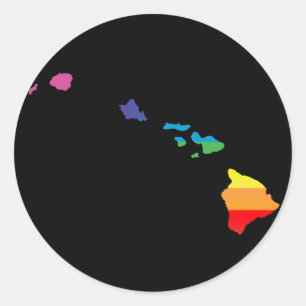 hawaii stolz. runder aufkleber
