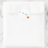 hawaii stolz. runder aufkleber (Tasche)