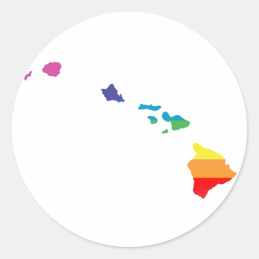hawaii stolz. runder aufkleber (Vorderseite)