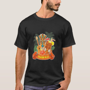 Hawaii-Strand-Cocktail-Ananas-Totem-Gitarren-Party T-Shirt