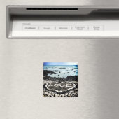 Hawaii Strand Liebe Korallenherz Foto Magnet (In Situ (Geschirrspüler))
