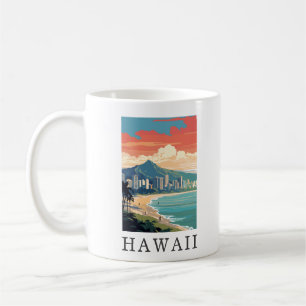 Hawaii Strand Reise Vintage Kaffeetasse