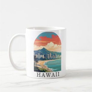 Hawaii-Strand-Reise Vintage-Kaffeetasse Kaffeetasse