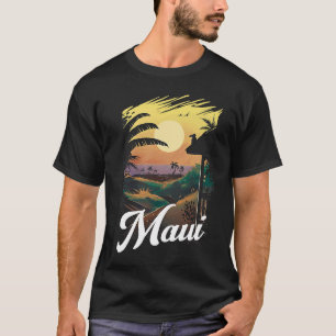 Hawaii Strand Sonnenuntergang Ozean Maui Aloha Ret T-Shirt